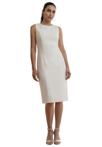 Jessica London Stretch Crepe Single-breasted Jacket Dress In White