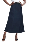 Jessica London Stretch Denim Jegging Skirt In Purple