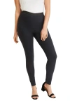 Jessica London Stretch Denim Skinny Jegging In Black