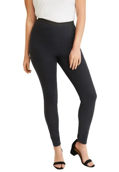 Jessica London Stretch Denim Skinny Jegging In Black