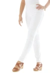 Jessica London Stretch Denim Straight-leg Jegging In White