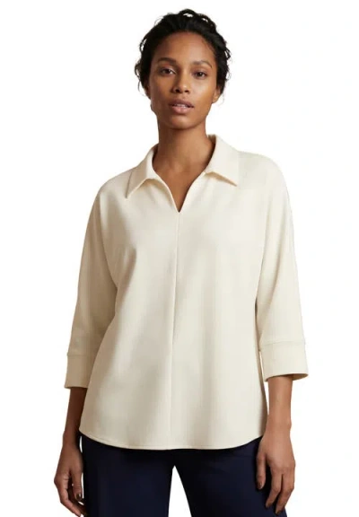 Jessica London Stretch Knit Crepe Trapeze Tunic In Neutral