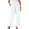 Jessica London Stretch Knit Crepe Wide Leg Pant In Blue