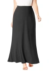 Jessica London Stretch Knit Maxi Skirt In Gray