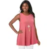 Jessica London Stretch Knit Sleeveless Swing Tunic In Multi