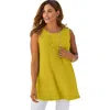 Jessica London Stretch Knit Sleeveless Swing Tunic In Yellow