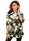 Jessica London Stretch Knit Swing Tunic In Multi
