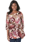 Jessica London Stretch Knit Swing Tunic In Multi