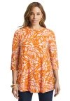 Jessica London Stretch Knit Swing Tunic In Multi
