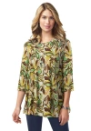 Jessica London Stretch Knit Swing Tunic In Multi