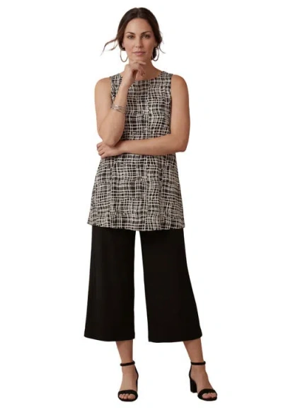 Jessica London Stretch Knit Tunic Tank In Multi
