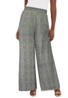 Jessica London Stretch Knit Wide Leg Pant In Green