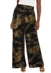 Jessica London Stretch Knit Wide Leg Pant In Multi