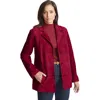 Jessica London Suede Blazer In Burgundy