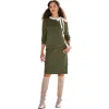 Jessica London Tie-neck Sweater In Green
