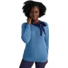 Jessica London Tie-neck Sweater In Multi
