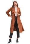 Jessica London Trapeze Wool-blend Coat In Brown