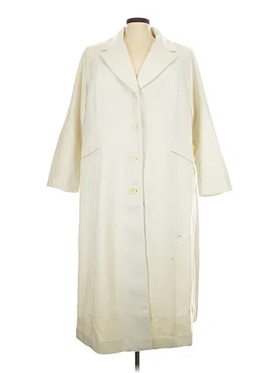 Pre-owned Jessica London Trenchcoat In White