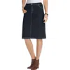 Jessica London True Fit Stretch Denim Short Skirt In Blue