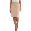 Jessica London True Fit Stretch Denim Short Skirt In Neutral