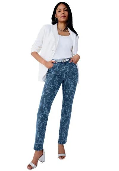 Jessica London True Fit Stretch Denim Straight Leg Jean In Blue