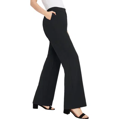 Jessica London Tummy Control Bi-stretch Bootcut Pant In Black