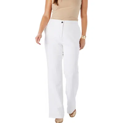 Jessica London Tummy Control Bi-stretch Bootcut Pant In White