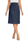 Jessica London Tummy Control Bi-stretch Pencil Skirt In Blue