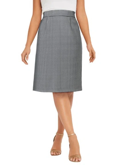Jessica London Tummy Control Bi-stretch Pencil Skirt In Gray