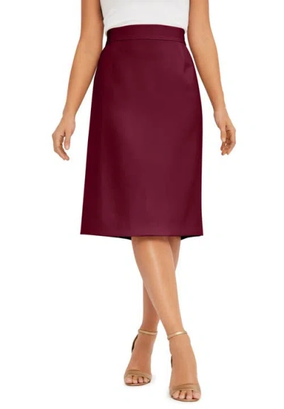 Jessica London Tummy Control Bi-stretch Pencil Skirt In Purple