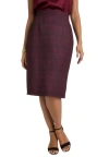 Jessica London Tummy Control Bi-stretch Pencil Skirt In Purple