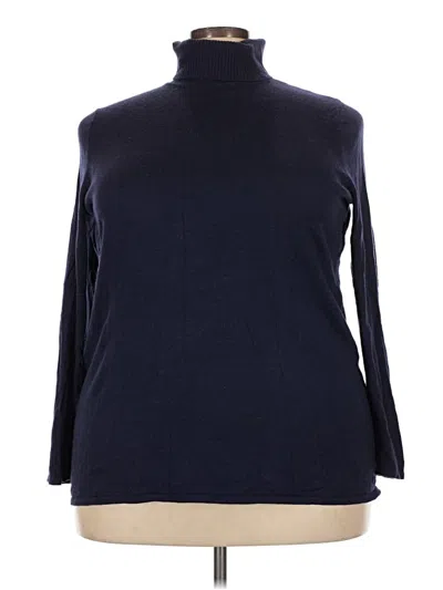 Pre-owned Jessica London Turtleneck Sweater In Blue