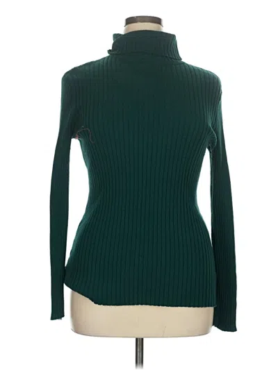 Pre-owned Jessica London Turtleneck Sweater In Green