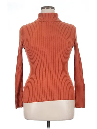 Pre-owned Jessica London Turtleneck Sweater In Orange