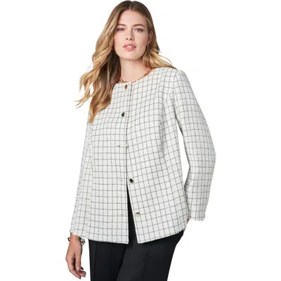 Jessica London Tweed Lady Jacket In White