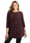 Jessica London Twist-front Trapeze Tunic In Blue