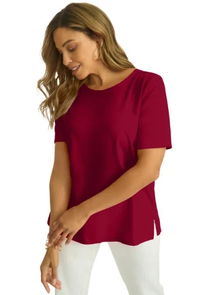 Jessica London Uptown Refined Tee In Pink