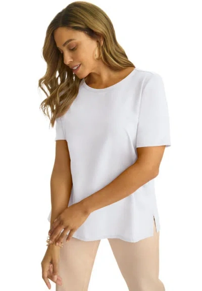 Jessica London Uptown Refined Tee In White