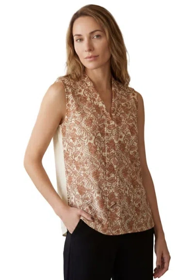 Jessica London Uptown Sleeveless Tie-neck Blouse In Gray