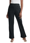 Jessica London Wide Leg Gauze Pant In Black