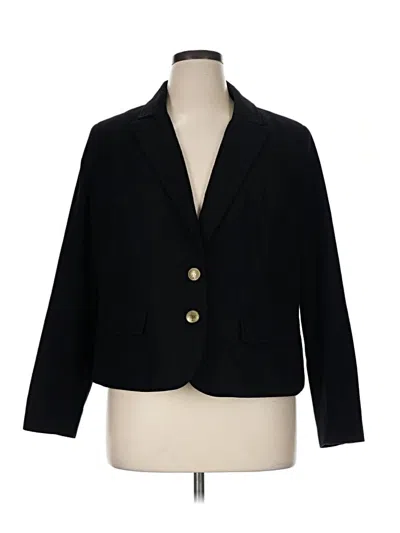Pre-owned Jessica London Wool Blazer Jacket In Black