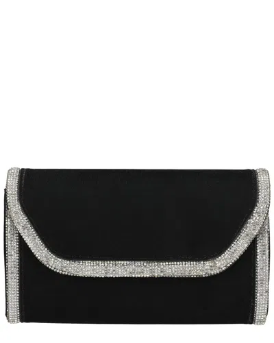 Jessica Mcclintock Agnes Sateen Clutch In Black