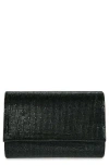 Jessica Mcclintock Alexis Rhinestone Crossbody Clutch In Black