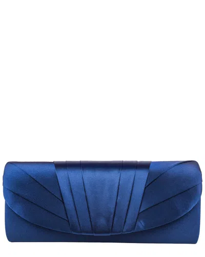 Jessica Mcclintock Angel Satin Clutch In Blue