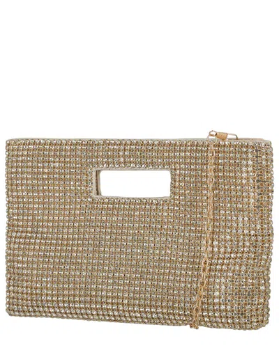 Jessica Mcclintock Asher Handle Clutch In Gold