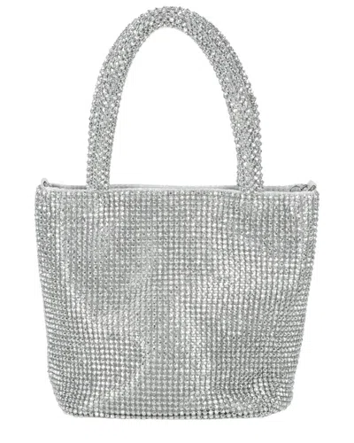 Jessica Mcclintock Chase Mesh Handle Clutch In Silver