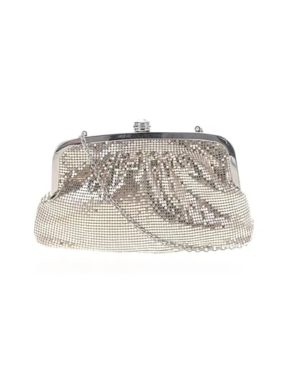 Pre-owned Jessica Mcclintock Clutch In Silver