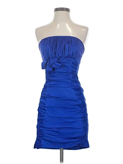 Pre-owned Jessica Mcclintock Cocktail Dress In Blue