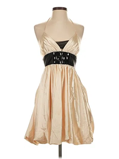 Pre-owned Jessica Mcclintock Cocktail Dress In Gold