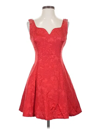Pre-owned Jessica Mcclintock Cocktail Dress In Red